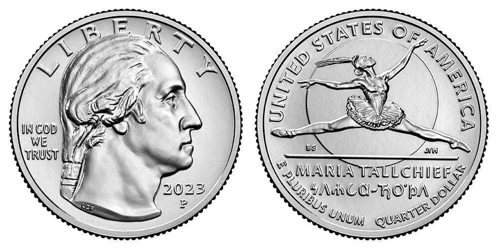 Maria Tallchief P Quarter Coin