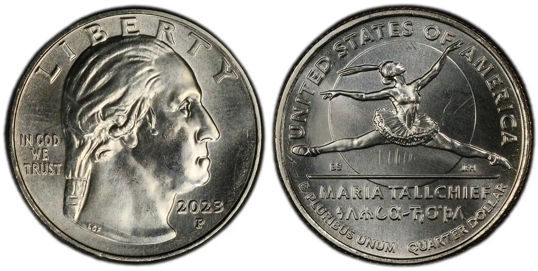 Maria Tallchief P Quarter Coin